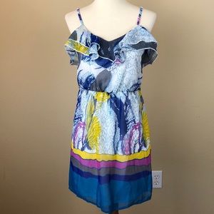Lily Rose Colorful Ruffled Empire Waisted Sundress - Size XS